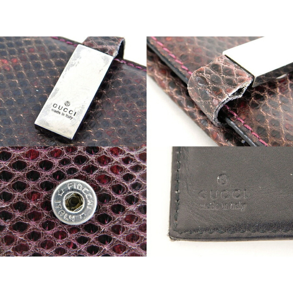 Gucci Long Wallet Billfold Leather Python Snakesk… - image 8